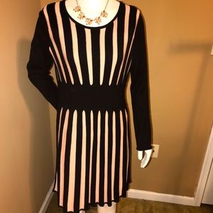 Calvin Klein Black with striped Dress